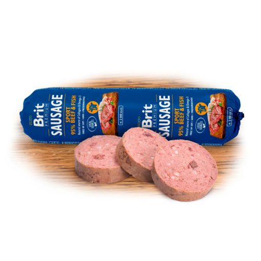 Brit Premium Sausage Sport kutyaszalámi marha & hal 800 g