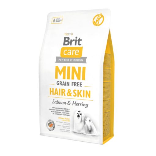 Brit Care Mini Grain Free Hair & Skin Adult salmon & herring kistestű felnőtt | lazac & hering 2 kg