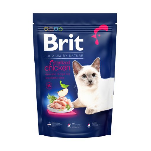 Brit Premium Cat Sterilized Chicken ivartalanított felnőtt macskák részére csirkével 1,5 kg