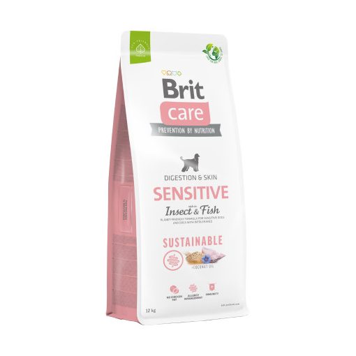 Brit Care Dog Sustainable Sensitive Adult Insect & Fish szenzitív felnőtt | rovar & hal 12 kg