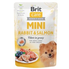   Brit Care Mini Adult nyúl&lazac szószban kistestű felnőtt kutyák részére 85 g