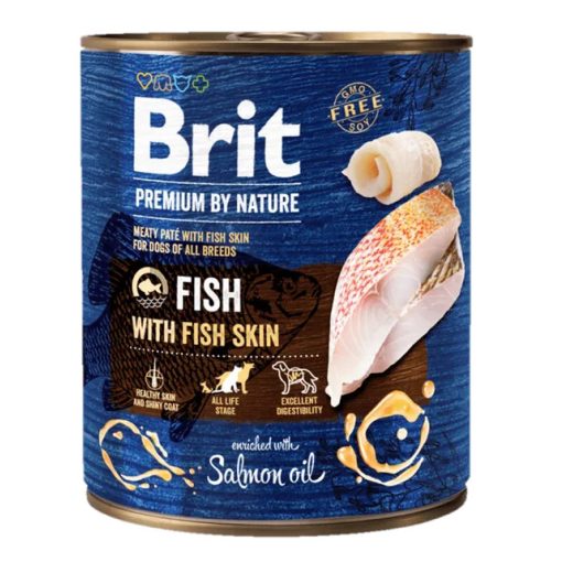 Brit Premium by Nature konzerv hal & halbőr 800 g