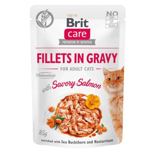 Brit Care Gravy szaftos lazacfilé felnőtt macskáknak 85 g