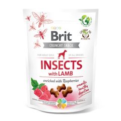   Brit Care Crunchy Snack Insects with Lamb ropogós falatok | málnával dúsított rovar és bárányhús 200 g