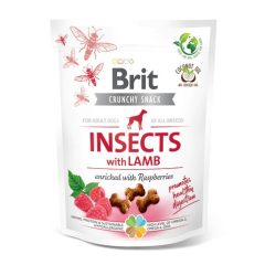   Brit Crunchy Snack Insects with Lamb ropogós falatok | málnával dúsított rovar és bárányhús 200 g