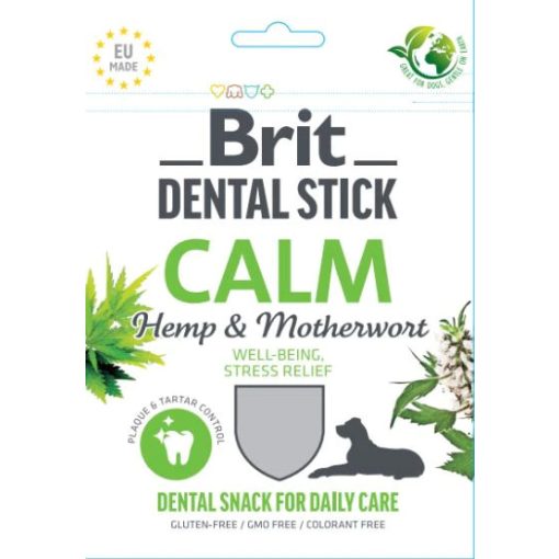 Brit Dental Stick Calm fogápoló stick kenderrel és gyöngyajakkal 7db/csomag