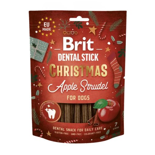 Brit Dental Stick Christmas karácsonyi almás rétes fogápoló stick 7db/csomag