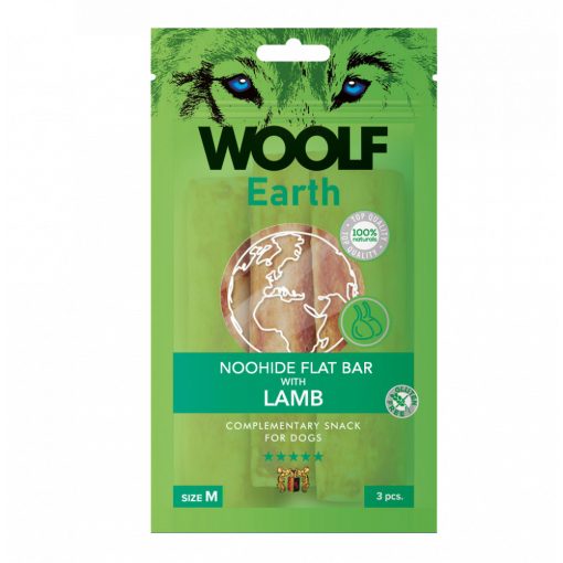 Woolf Earth Noohide Flat Bar bárányhúsos kollagénlap | M méret 3 db/csomag