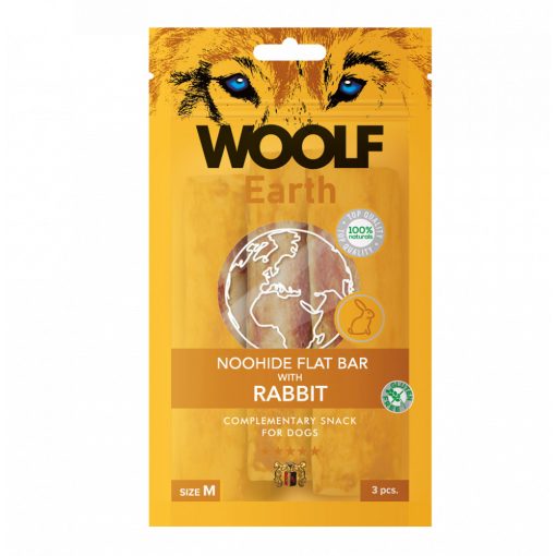 Woolf Earth Noohide Flat Bar nyúlhúsos kollagénlap | M méret 3 db/csomag