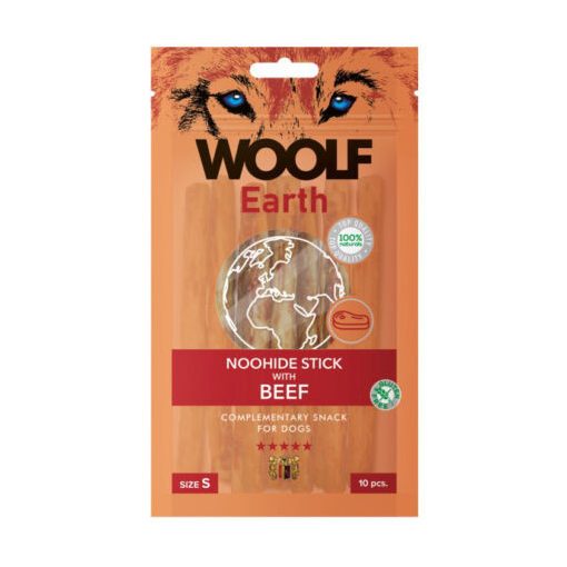 Woolf Earth Noohide Stick marhahúsos kollagénrúd | S méret 10 db/csomag