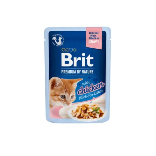 Brit Premium Gravy szaftos csirkefilé kölyökmacskáknak 85 g