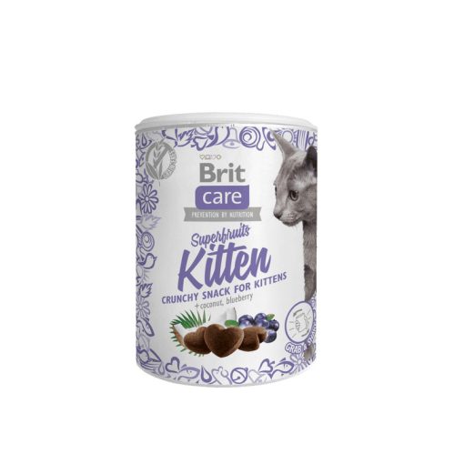 Brit Care Cat Snack Superfruits ropogós csemege kölyökmacskáknak 100 g