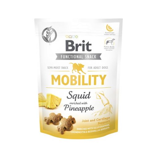 Brit Functional Snack Mobility félnedves falatok | ananásszal dúsított tintahal 150 g