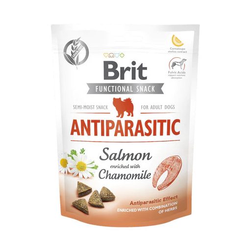 Brit Functional Snack Antiparasitic félnedves falatok | kamillával dúsított lazac 150 g