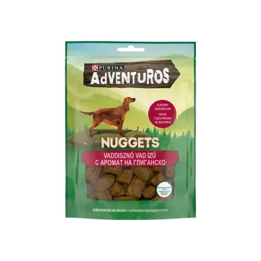 Adventuros Nuggets kutya jutalomfalat vaddisznó vad ízű 90 g