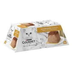   Gourmet Revelations pástétom csirkével és szósszal nedves macskaeledel 2x57 g