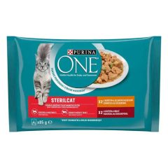   Purina One Sterilcat csirke zöldbabbal, marha sárgarépával nedves macskaeledel 4x85 g