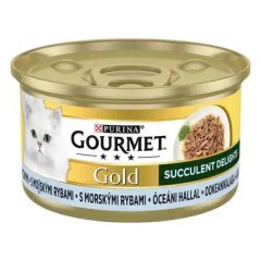   Gourmet Gold Succulent Delights óceáni hallal nedves macskaeledel 85 g