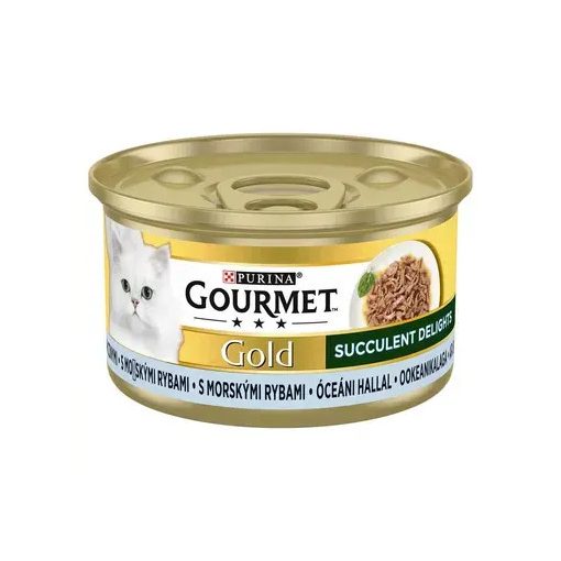 Gourmet Gold Succulent Delights óceáni hallal nedves macskaeledel 85 g