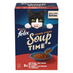   Felix Soup Tender Strips házias válogatás felnőtt macskáknak 6*48 g