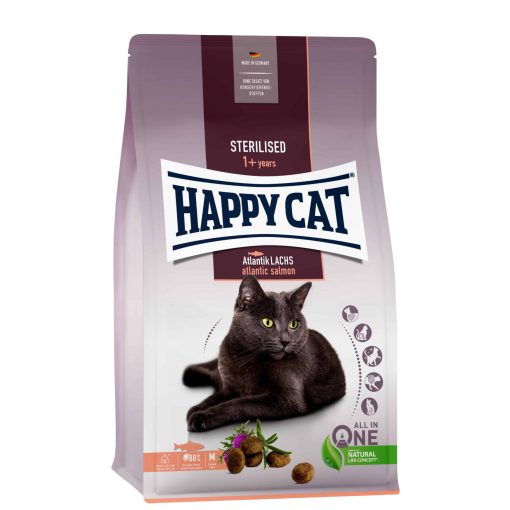 Happy Cat Sterilised Atlantik Lachs ivartalanított macskák részére | lazacos 4 kg