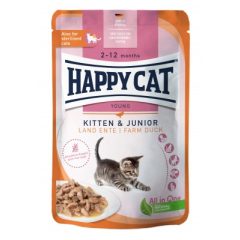   Happy Cat Kitten & Junior Land Ente nedves eledel kölyök macskáknak | kacsa 85 g