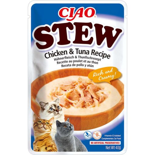Inaba Ciao Stew csirkés, tonhalas krémes ragu macskáknak 40 g