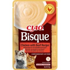   Inaba Ciao Bisque csirkés, marhás krémes püré macskáknak 40 g