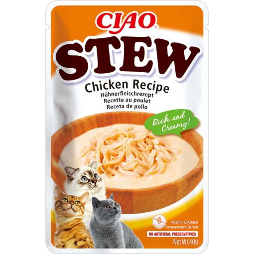 Inaba Ciao Stew csirkés krémes ragu macskáknak 40 g