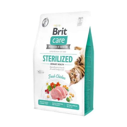Brit Care Cat Sterilized Urinary Health száraztáp ivartalanított felnőtt macskák részére csirkével 2 kg