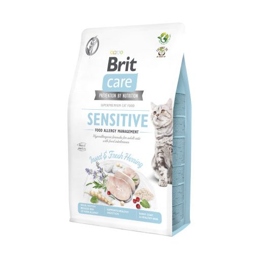 Brit Care Cat Sensitive Food Allergy Management száraztáp ételallergiás felnőtt macskák részére pulykával és lazaccal 2 kg