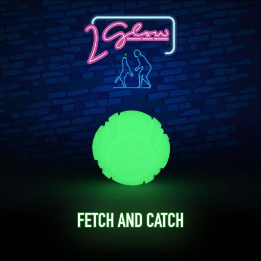2 Glow Fetch & Catch foszforeszkáló labda M méret
