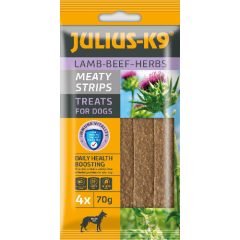   Julius-K9® Meaty Strips csíkok báránnyal és gyógynövénnyel 70 g