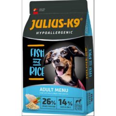   Julius-K9® Adult Hypoallergenic száraztáp ételallergiás felnőtt kutyák részére | hal, rizs 12 kg