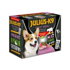   Julius K-9 Special Pack borjú & nyúl menü válogatás szószban kutyák részére 12 x 100 g