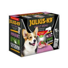   Julius-K9® Special Pack borjú & nyúl menü válogatás szószban kutyák részére 12 x 100 g