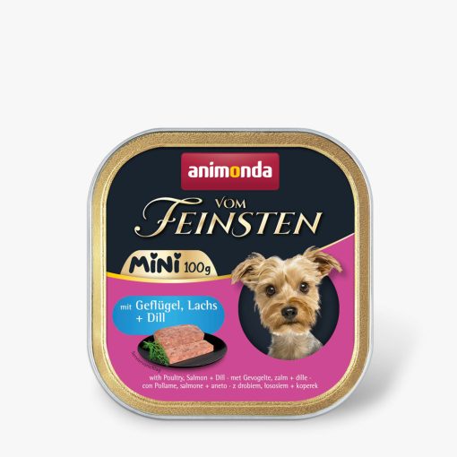 Animonda Vom Feinsten Mini Adult baromfi, lazac, kapor pástétom kistestű felnőtt kutyák részére 100 g