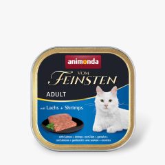   Animonda vom Feinsten Adult lazac, garnéla pástétom felnőtt macskáknak 100 g