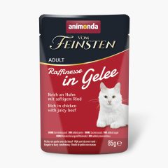   Animonda vom Feinsten Adult Raffinesse in Jelly csirkében és marhahúsban gazdag zselé felnőtt macskáknak 85 g