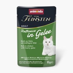   Animonda vom Feinsten Adult Raffinesse in Jelly csirkében és vadhúsban gazdag zselé felnőtt macskáknak 85 g