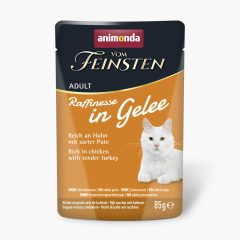   Animonda vom Feinsten Adult Raffinesse in Jelly csirkében és pulykahúsban gazdag zselé felnőtt macskáknak 85 g