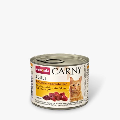 Animonda Carny Adult marha, csirke, kacsaszív konzerv felnőtt macskáknak 200 g