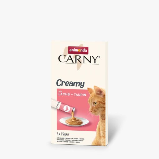 Animonda Carny Adult Creamy kiegészítő csemege lazaccal, taurinnal macskák részére 6x15 g