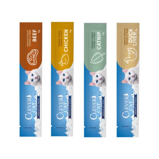 Clever Cat Creamy Mixed krémes jutalomfalat mix cicáknak 4 íz 4 × 15 g