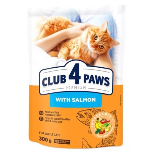 Club4Paws száraztáp felnőtt macskák részére lazaccal 300 g