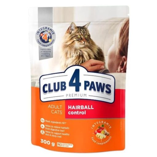 Club4Paws Hairball Control száraztáp felnőtt macskák részére 300 g