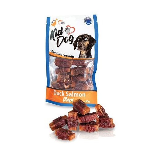 KidDog Duck Salmon Strips kacsa lazac falatok 80 g