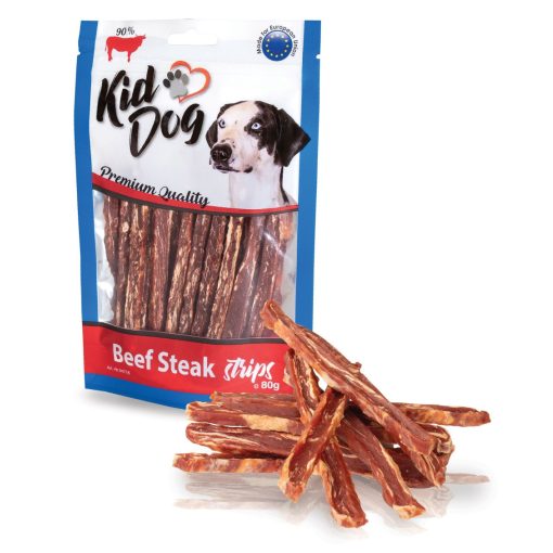 KidDog Beef Steak Strips marha steak szeletek 80 g