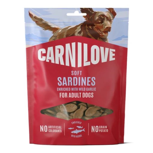 Carnilove Dog Soft Snack Sardines Enriched with Wild garlic puha falatok | szardínia & medvehagyma 200 g