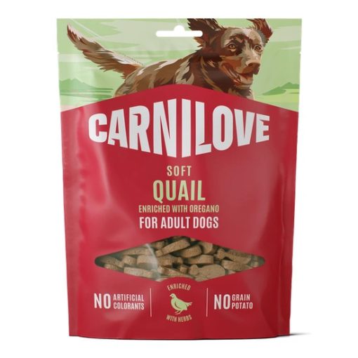 Carnilove Dog Soft Snack Quail Enriched with Oregano puha falatok | fürj & oregánó 200 g